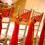 Chiavari chairs with Rose Bow- Decor For an Indian Wedding By Elegance Decor 847-791-0397 contact@elegance-decor.com- Serving the Midwest (Chicago, Iowa, Michigan, Ohio, Indiana)