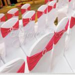 Spandex chair covers with bands- Decor For an Indian Wedding By Elegance Decor 847-791-0397 contact@elegance-decor.com- Serving the Midwest (Chicago, Iowa, Michigan, Ohio, Indiana)